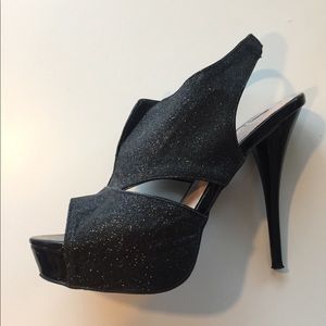 Black Sparkle Party Stilettos